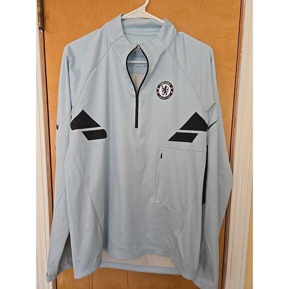 Men’s Chelsea 2020 Nike Strike Anthem 1/4 Zip Jacket Player Issue Size Small - Picture 1 of 8